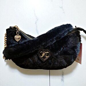 Juicy Couture Black Let’s get Cozy Shoulder Bag NWT